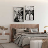 decoración con cuadros, mural - lámina decorativa fotográfica en blanco y negro de Nueva York - kudeko