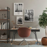 Decoración con cuadros, mural - lámina decorativa de foto de señal de metro en París en blanco y negro