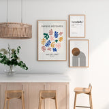 Decoración con cuadros, mural - cuadro abstracto en tonos coloridos inspirado en el pintor Matisse