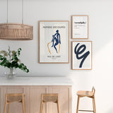 Decoración con cuadros, mural - cuadro abstracto de figura de mujer inspirado en el pintor Matisse