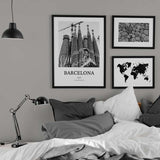 Decoración con cuadros, mural - cuadro de fotografía de piedras en blanco y negro