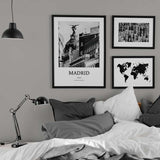 Decoración con cuadros, mural - cuadro con fotografía de piedras en blanco y negro