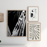 decoración con cuadros, ideas - lámina decorativa fotografica en blanco y negro de calle con personas - kudeko