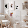 decoración con cuadros, mural - lámina decorativa abstracta y minimalista para salón o dormitorio, blanco y negro