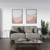 Decoración con cuadros, mural - Cuadro abstracto y moderno en tonos rosas