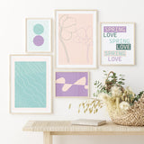 Decoración con cuadros, mural - de cuadros y láminas decorativas primaverales en estilos minimalistas y geométrico