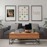 Decoración con cuadros, mural -  cuadro abstracto y minimalista de estrellas coloridas