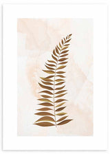 cuadro de flores color cobre. Lámina decorativa.