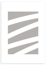 Cuadro abstracto y minimalista en tonos grises. Marco negro