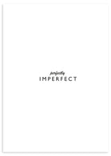 Lámina decorativa sin marco de estilo minimalista y blanco_y_negro, Lámina tipográfica minimalista en blanco y negro, modelo Imperfect