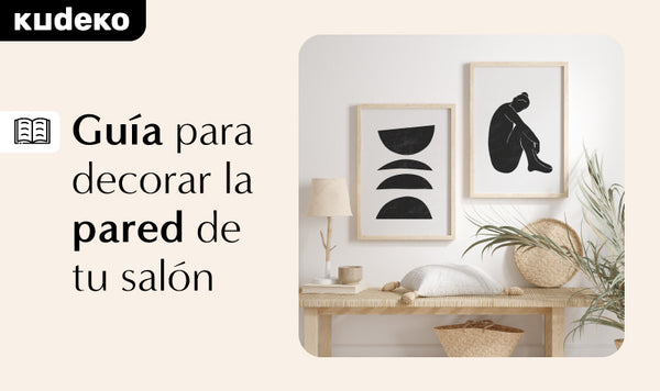 ideas para decorar el salón con cuadros y láminas decorativas - kudeko