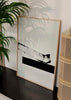 Cuadro japonés minimalista en blanco y negro con trazo sumi-e, kudeko.com
