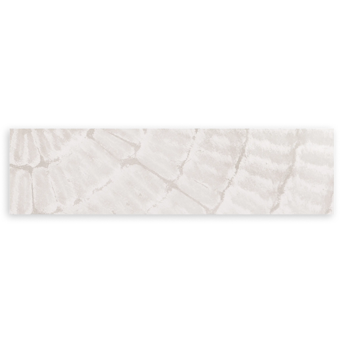 Cuadro horizontal con textura abstracta en tonos blanco roto, beige claro y gris suave, con líneas orgánicas sutiles y acabado visual sereno de estilo abstracto. Disponible en kudeko.com