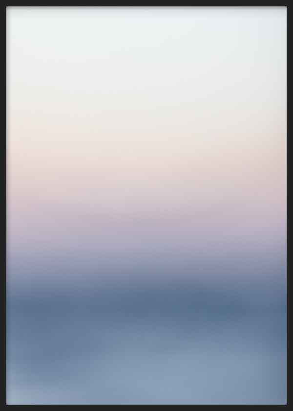 Quadro minimalista com degradado em tons suaves, ideal para decorações modernas e nórdicas. Disponível em kudeko.com