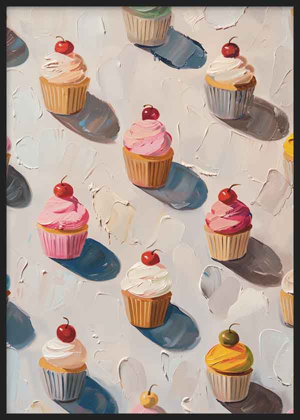 Wandbild mit bunten Cupcakes. Erhältlich bei kudeko.com