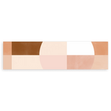 Tableau horizontal abstrait en nuances de rose et de marron. Disponible sur kudeko.com.