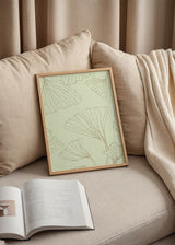 Cuadro cuadrado minimalista de hojas. Disponible en kudeko.com