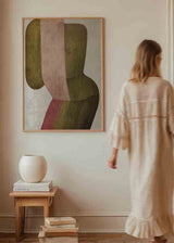 Cuadro abstracto que muestra formas sinuosas. Disponible en kudeko.com