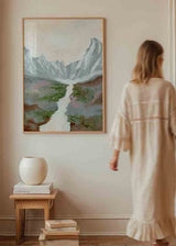 Cuadro cuadrado de paisaje naturalista. Disponible en kudeko.com