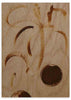 Cuadro abstracto con formas orgánicas y líneas curvas en tonos marrón y beige, disponible en kudeko.com.
