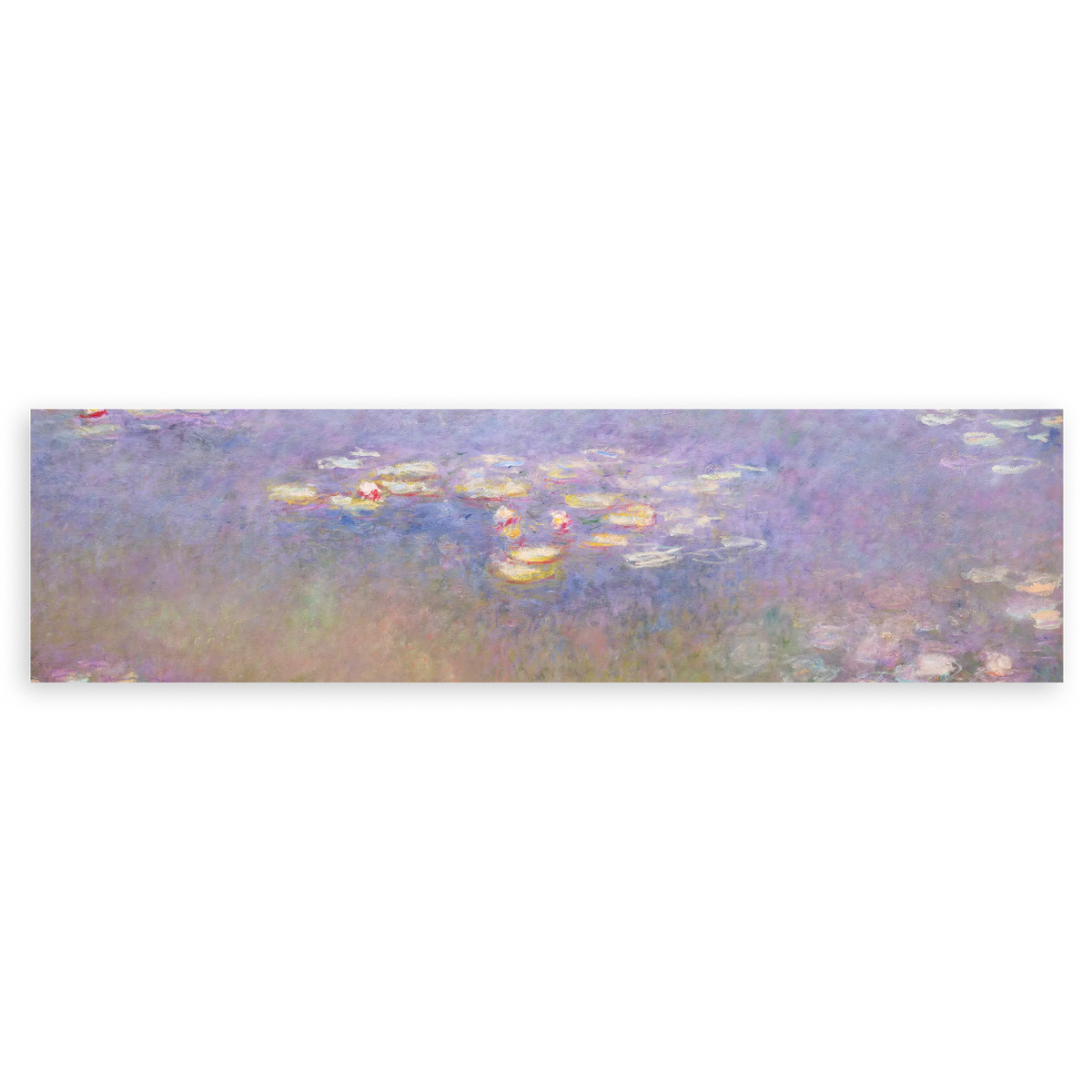 Horizontales Wandbild abstrakt mit Seerosen erhältlich auf kudeko.com