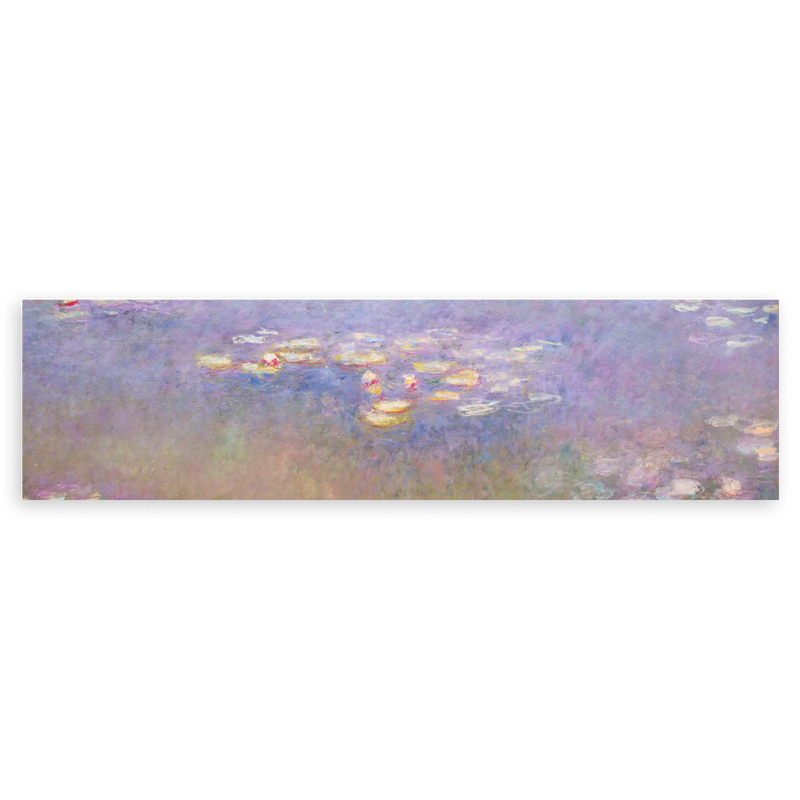 Horizontales Wandbild abstrakt mit Seerosen erhältlich auf kudeko.com