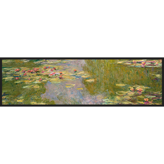 Farbiges horizontales Wandbild, das einen wunderschönen Teich mit Seerosen darstellt. Erhältlich bei kudeko.com