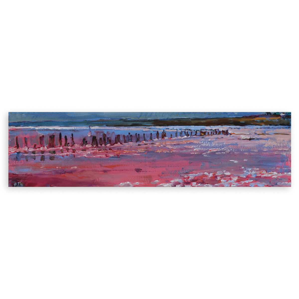 Cuadro horizontal abstracto de paisaje marino disponible en kudeko.com