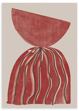 Cuadro abstracto geométrico en tonos terracota, beige y marrón, kudeko.com
