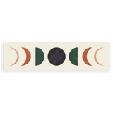 Horizontales Wandbild minimalistisch mit Mondphasen. Erhältlich auf kudeko.com