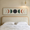 Horizontales Wandbild minimalistisch mit Mondphasen. Erhältlich auf kudeko.com