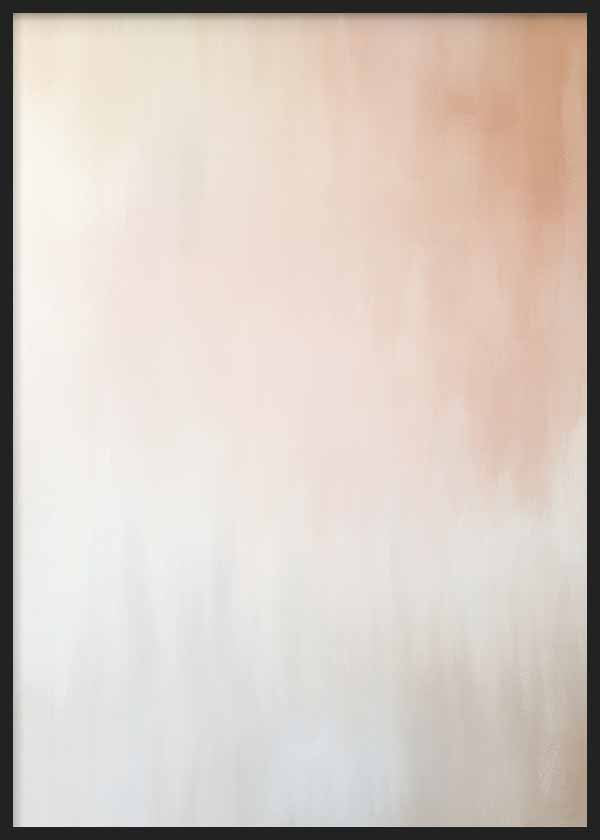Cuadro abstracto con degradado en beige y blanco, kudeko.com
