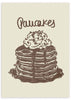 Cuadro cuadrado ilustración de deliciosas pancakes disponibles en kudeko.com