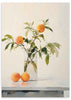 Quadro quadrado fotográfico de um ramo com laranjas frescas em um vaso disponível em kudeko.com