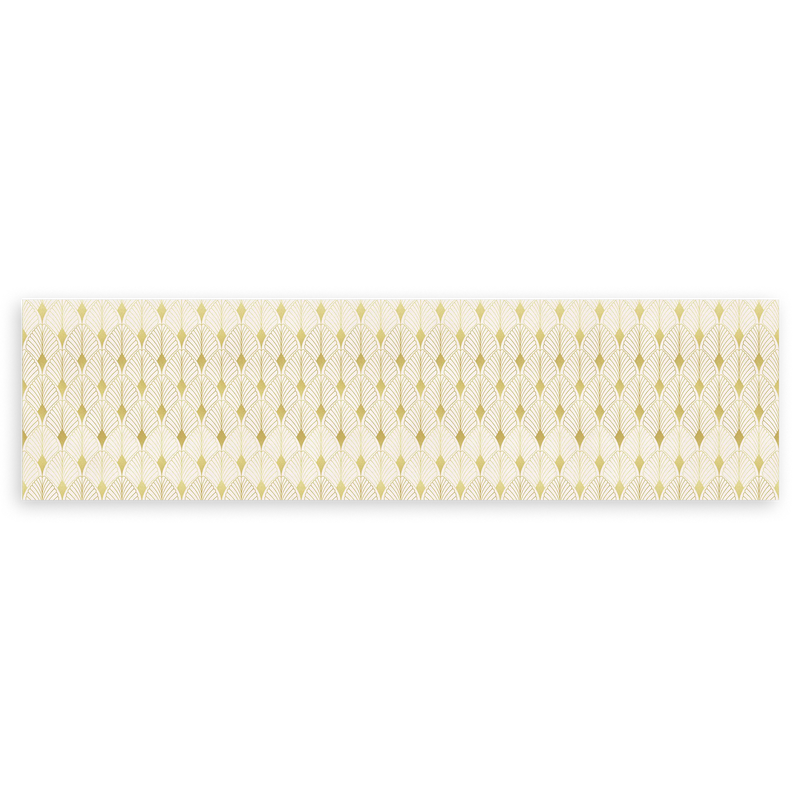Cuadro horizontal minimalista en tonos dorados y cremosos. Disponible en kudeko.com