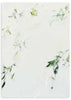 Cuadro abstracto blanco con detalles verdes naturales, kudeko.com
