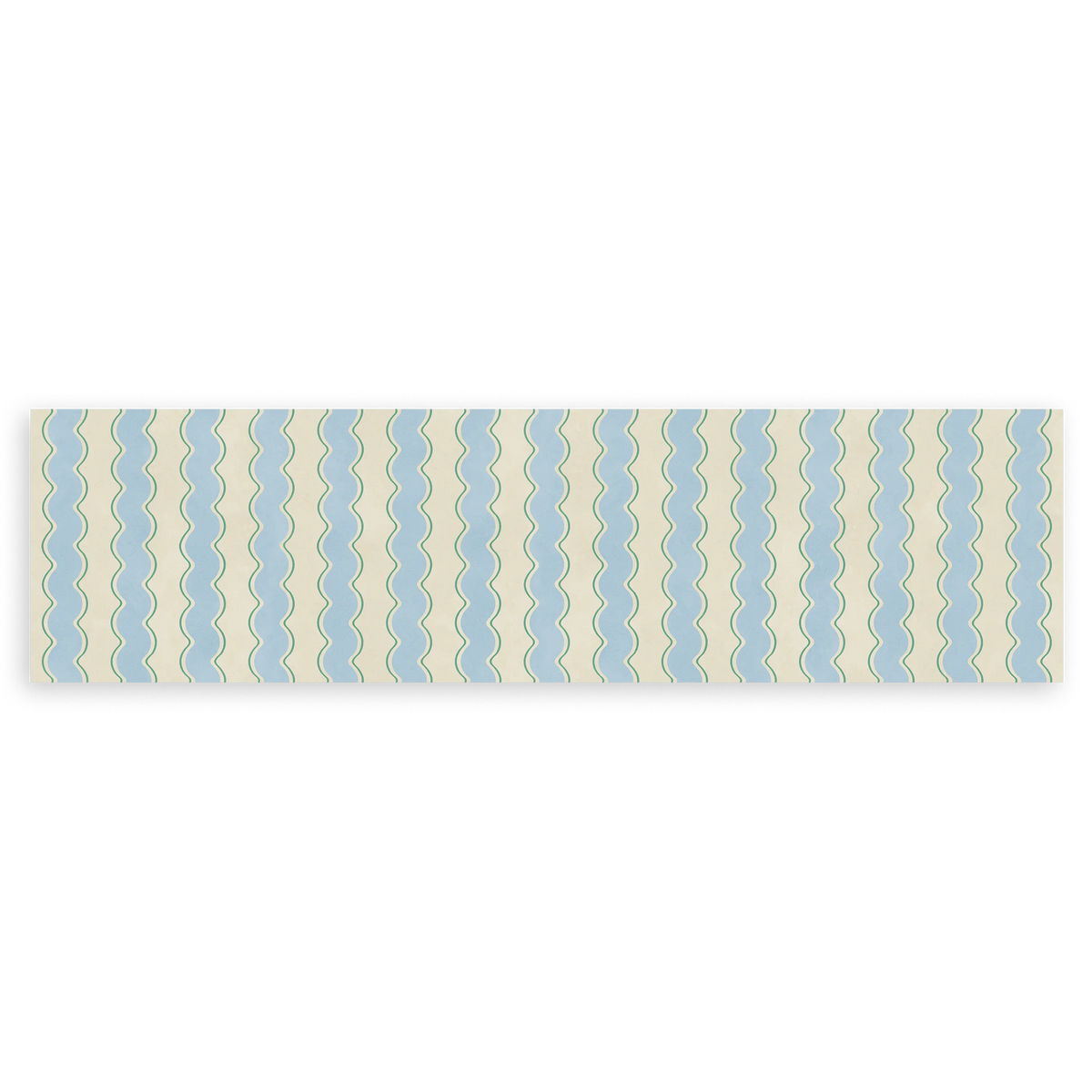 Horizontales Wandbild minimalistisch mit wellenförmigem Muster. Verfügbar auf kudeko.com.