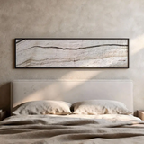Cuadro horizontal minimalista con textura de madera. Disponible en kudeko.com