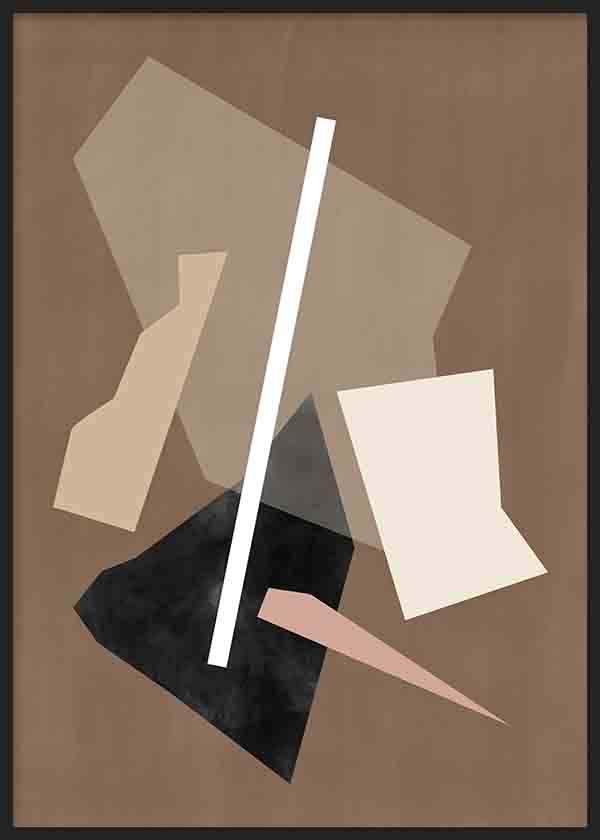 Brown Paper Cuts Painting