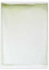 Cuadro abstracto blanco con bordes en verde suave, kudeko.com
