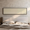Cuadro horizontal minimalista en tonos dorados y cremosos. Disponible en kudeko.com