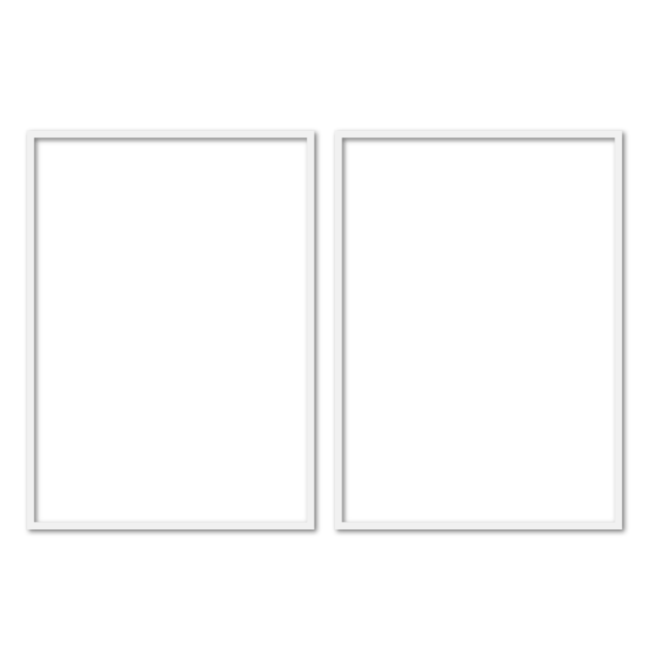 conjunto de dos cuadros century blanco