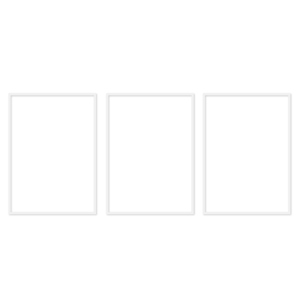 conjunto de tres cuadros century blanco