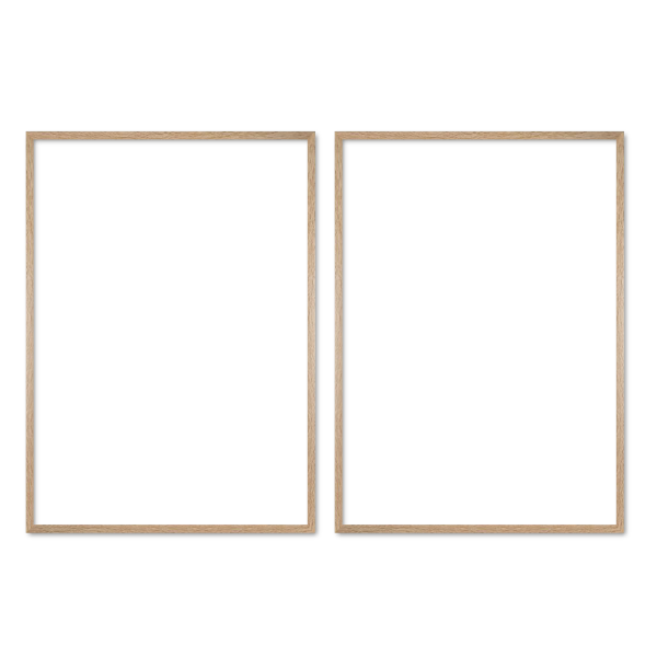 conjunto de dos cuadros century roble