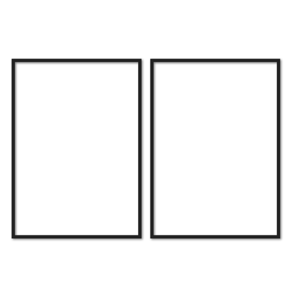 conjunto de dos cuadros century negro