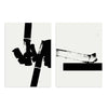 Conjunto de dos cuadros abstractos minimalistas japoneses, kudeko.com
