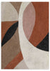 Cuadro de formas abstractas curvas en terracota, beige, crema, rosa empolvado y negro, con composición orgánica de estilo abstracto. Disponible en kudeko.com