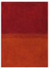 Cuadro abstracto de bloques de color en rojo burdeos, terracota y transición horizontal difusa, con composición sobria y cálida de estilo abstracto. Disponible en kudeko.com