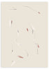 Cuadro con composición abstracta de líneas negras delicadas, acentos rosa empolvado y fondo beige claro, de estilo minimalista. Disponible en kudeko.com