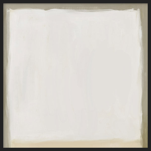 Cuadro cuadrado abstracto en tonos neutros beige y blanco. kudeko.com.
